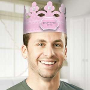    Daddy To Be Crown   Pink Personalized Baby Shower Hat: Baby