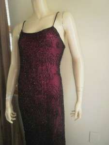 CACHE Silk Beade Long Dress Gown Sz 6  