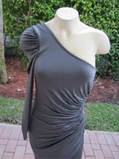 BEBE DRESS KARDASHIAN Goddess Wrap Dress grey X SMALL  