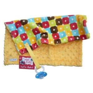  Sweet Ruby Yellow Squared Pacifier Blanket: Baby
