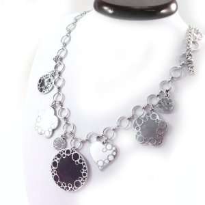  Necklace of french touch Princesse Pop black white 