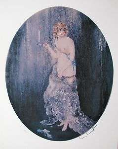 Louis Icart Signed Stamped Ltd Edition Giclee BEDTIME  
