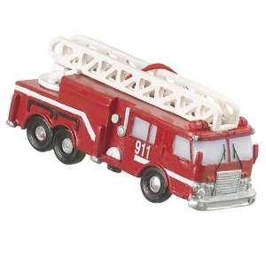  Red Resin Fire Engine Christmas Ornament Midwest