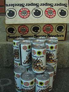PITTSBURGH STEELERS IRON CITY BEER CANS CASE  