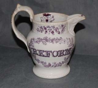 English Staffordshire Pearlware Lord Russell Reform Jug  