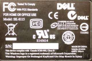   8115 USB Keyboard External  104 Keys  1 x USB  Black  Wired  