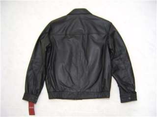  Genuine Thick Soft Leather Zip Jacket Covington Filled Coat Mens SM S