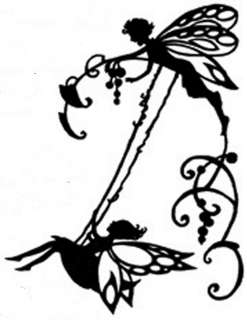 Fairy on Swing Silhouette Handmade Cross Stitch Pattern  