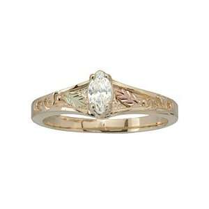 : Black Hills Gold Diamond Wedding Ring from Coleman   Size 4: Black 