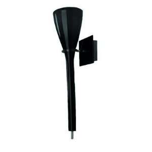 Flute Black Glass Wall Sconce