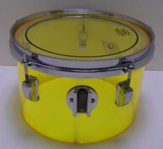   Vistalite Vintage RARE YELLOW 10 Concert Tom Drum 1970s 70s acrylic