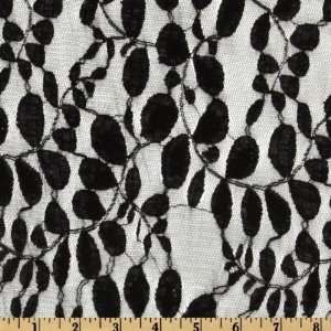  62 Wide Jacqueline Lace Black Fabric By The Yard: Arts 