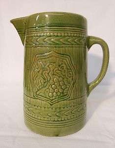 Vintage McCoy Pottery Stoneware Pitcher Grape Pattern  