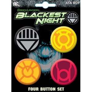  Blackest Night Button Set of 4   Evil Toys & Games