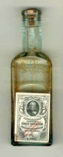 c1890 1900 PERRY DAVIS PAIN KILLER Bottle, Apothecary  