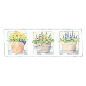  Pots & Buckets Of Flowers II Poster Print