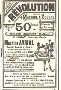 1894 ad lg french revolution sewing machine avrial  
