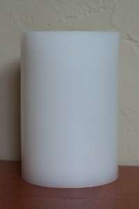 x6 White LED Flameless Wax Pillar Candle 037916299303  