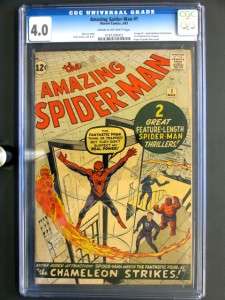 Amazing Spider Man #1   CGC 4.0   2nd App & ORIGIN Spiderman   1st App 