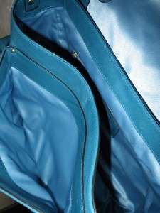 NWT Coach SYDNEY Vintage Teal Leather Shoulder Flap Business Tote Bag 