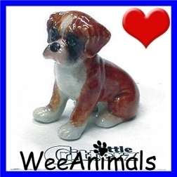 Little Critterz Buddy Boxer Puppy Dog Miniature Figurine Wee Animal 