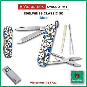 BLUE EDELWEISS_CLASSIC SD_VICTORINOX SWISS ARMY TOOL #54721  