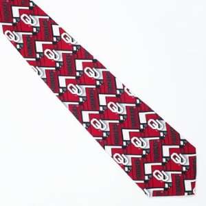  Oklahoma Block Pattern Silk Neck Tie