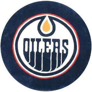   Anglo Oriental Edmonton Oilers Round Logo Floor Rug: Sports & Outdoors