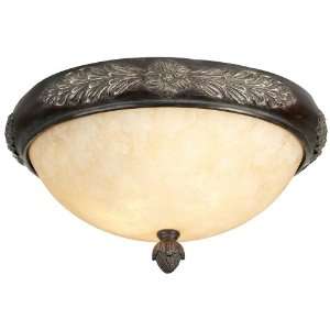  Amber Glass 13 Wide Ceiling Light Fixture: Home 