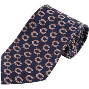  Chicago Bears Navy Blue Silk Woven Tie