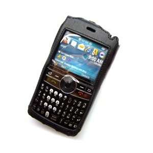   2387 Open Face Black Leather Case for Samsung BlackJack II SGH i617