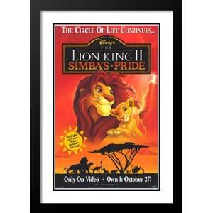 com Lion King II Simbas Pride 32x45 Framed and Double Matted Movie 