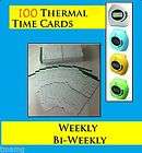 100X WEEKLY BIWEEKLY TIME CLOCK CARDS FOR ATTENDANCE PAYROLL RECORDER 