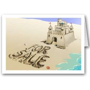  Sand Castle Home For Sale Note Card   10 Boxed Cards 