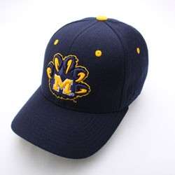 NEW MICHIGAN WOLVERINES FITTED HAT CAP 6 3/4 ZEPHYR NAVY  