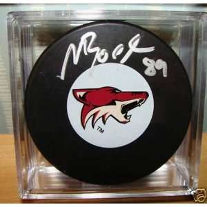  Mikkel Boedker Signed Puck   Denmark   Autographed NHL 