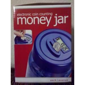   Park Avenue Electronic Coin Counting Money Jar Blue