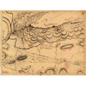    1864 Civil War map of Chattanooga, Tennessee: Home & Kitchen