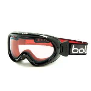 Bolle Nebula Goggles, Shiny Black, Modulator Vermillion Lens  