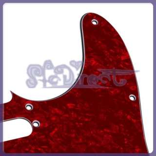   Red Pearl Pickguard 3 Ply Standard 8 Hole For Fender Telecaster Guitar