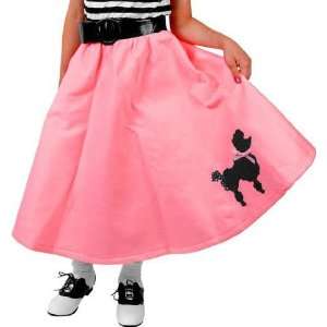  Childs Pink Poodle Skirt Costume (Size:Large 10 12): Toys 