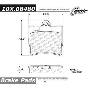  Centric Parts, 102.08480, CTek Brake Pads Automotive