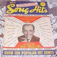 June 1945 Bing Crosby Song Hits Magazine FREE SHIPPING  