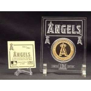    Los Angeles Angels Gold Team Coin in Acrylic 