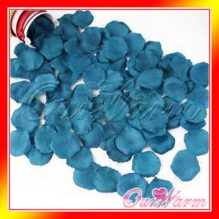 1000 Teal Blue Silk Rose Petals Flower Used Directly Wedding Banquet 