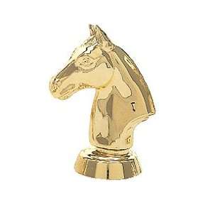  Gold 2 Horse Head Trim Trophy: Sports & Outdoors