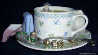 Teacup Vintage Jewelry Buttons Spoon Tea Cup Candle  