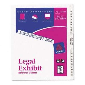    Avery   Avery Style Legal Side Tab Divider, Title 26 50, Letter 