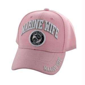  Cap, Pink, 3 D Embroidered, Marine Wife: Sports & Outdoors