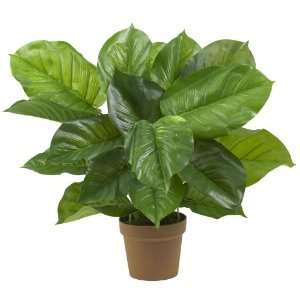 : Real Looking Large Leaf Philodendron Silk Plant (Real Touch) Green 